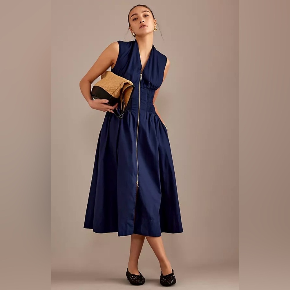 The tommie zip front midi dress